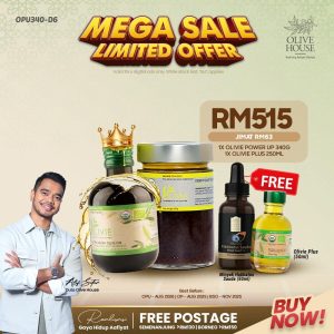 Olivie Power 340g + Olivie Plus + Free Minyak Habbatus Sauda + Free Olivie Plus Mini