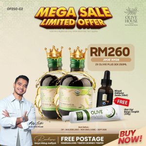 2 Olivie Plus + Free Minyak Habbatus Sauda + Ubat Gigi Cengkih