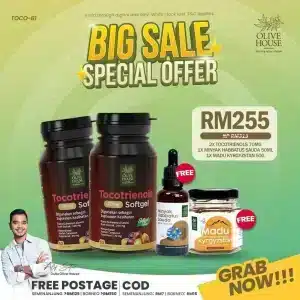 2 TOCOTRIENOLS + FREE MADU + FREE HABBATUSAUDA